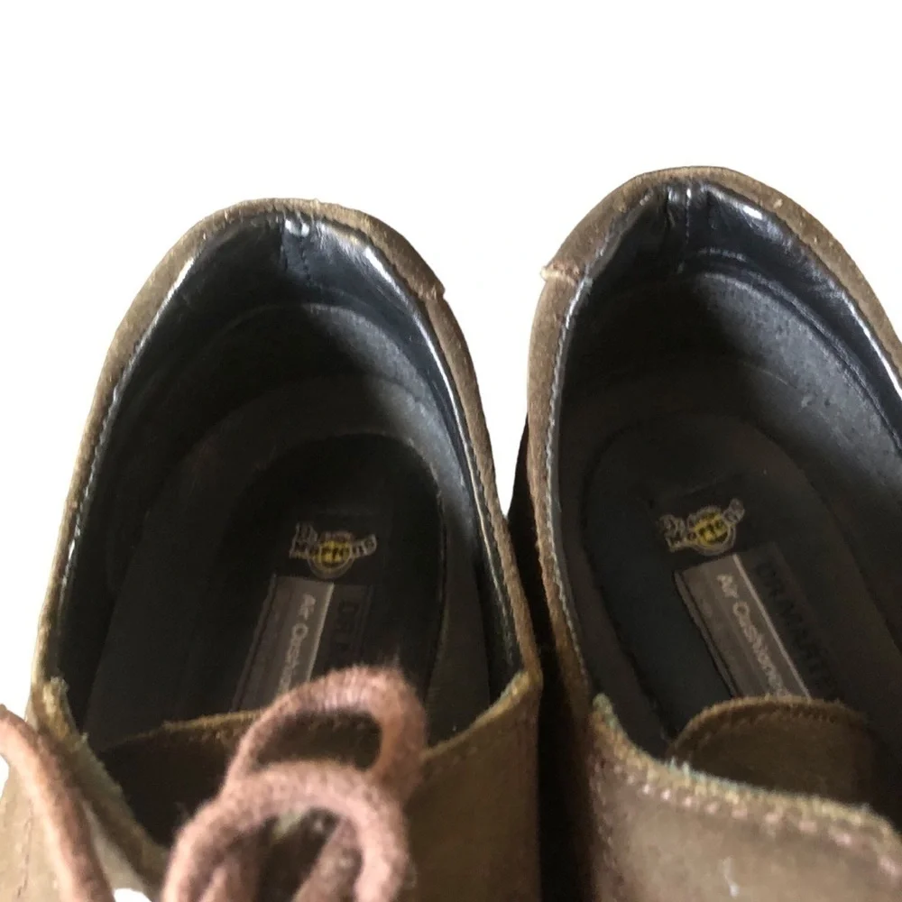 Doc Dr Martens Air Cushion Sole Suede Lace Up Shoe 8 Men’s Dark Brown ENGLAND